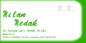 milan medak business card